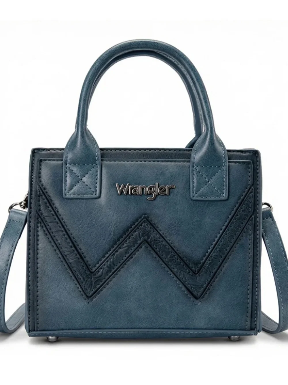 Wrangler Chevron Stitch Tote Crossbody Bag - Jean